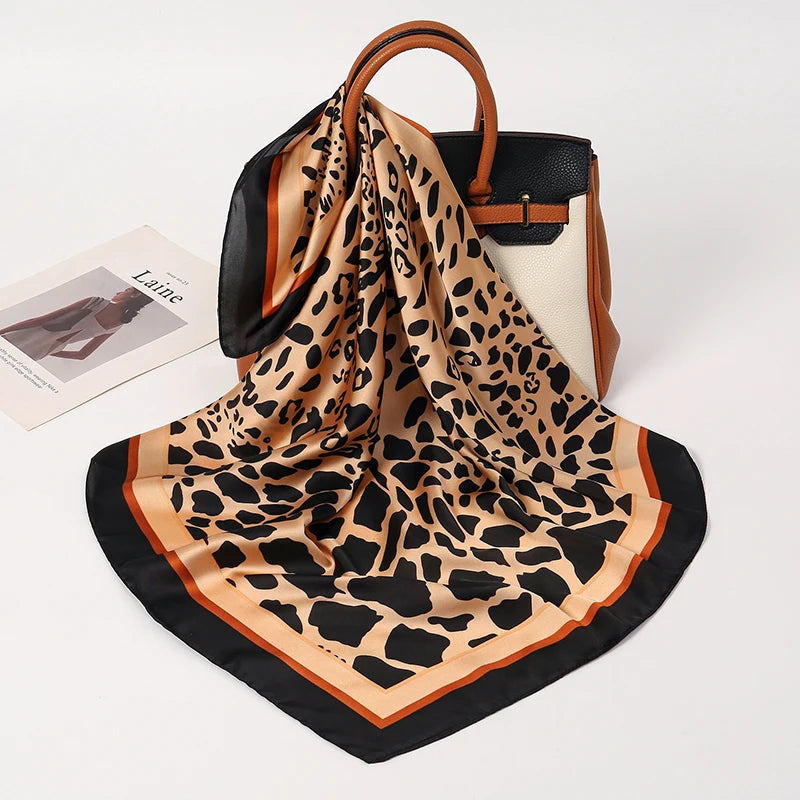 Printed Square Scarf with Floral and Graphic Pattern Options