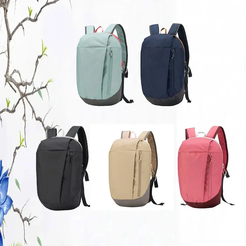 Compact Plain Backpack with Front Zipper Pocket and Twin Shoulder Straps