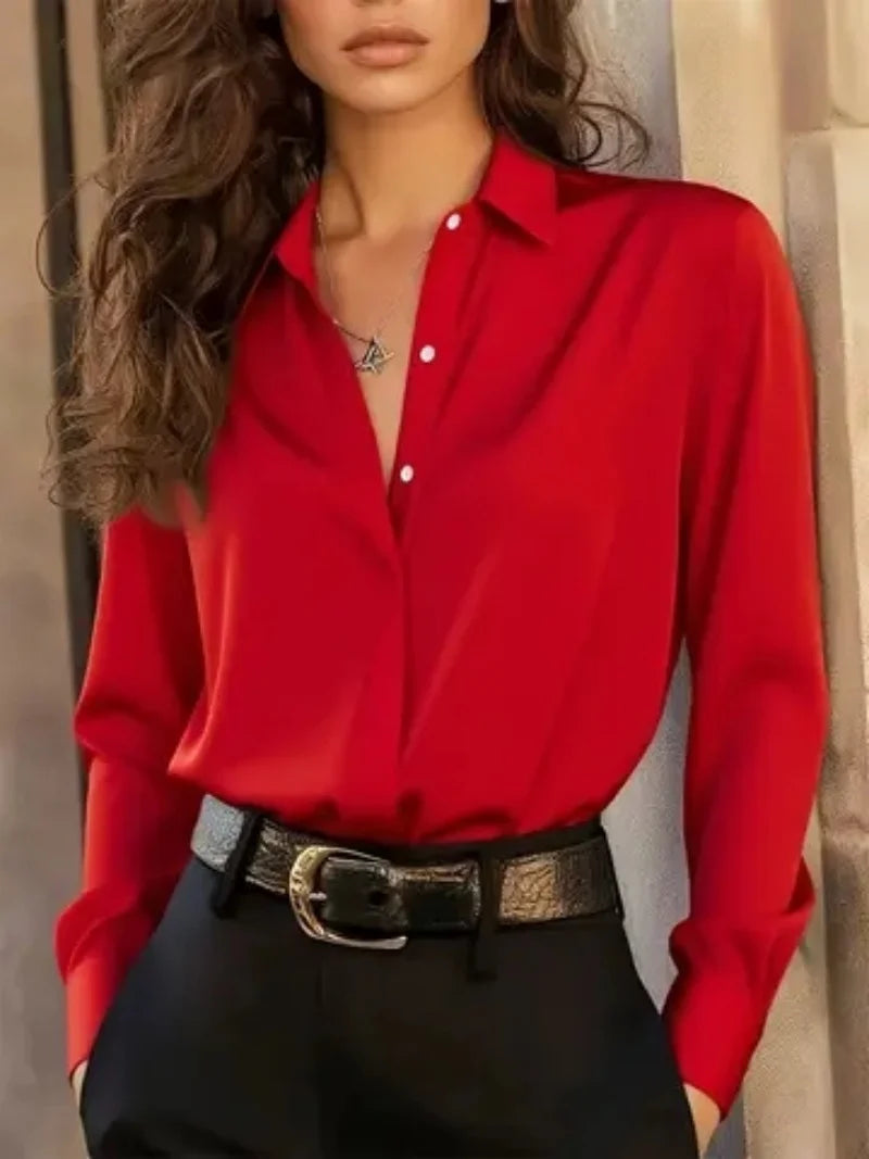 Women's Long Sleeve Button Front Shirt