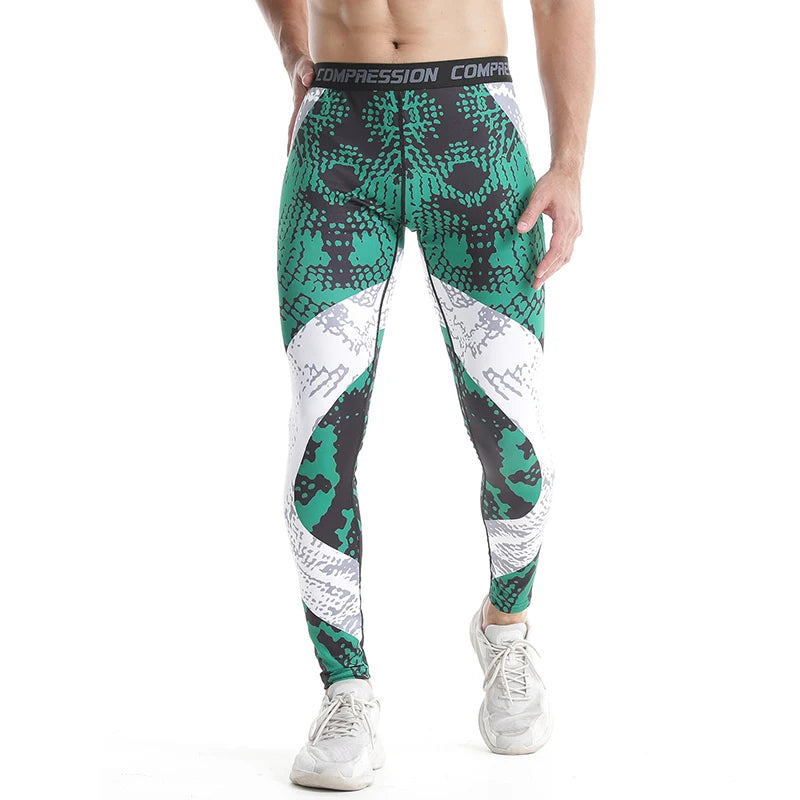 Men's Fitted Elastic Waist Training Leggings For Everyday Wear