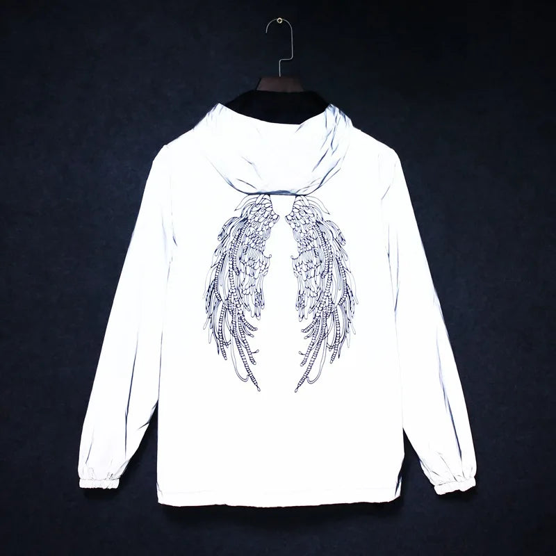 Hooded Long Sleeve Full Zip Casual Streetwear Jacket