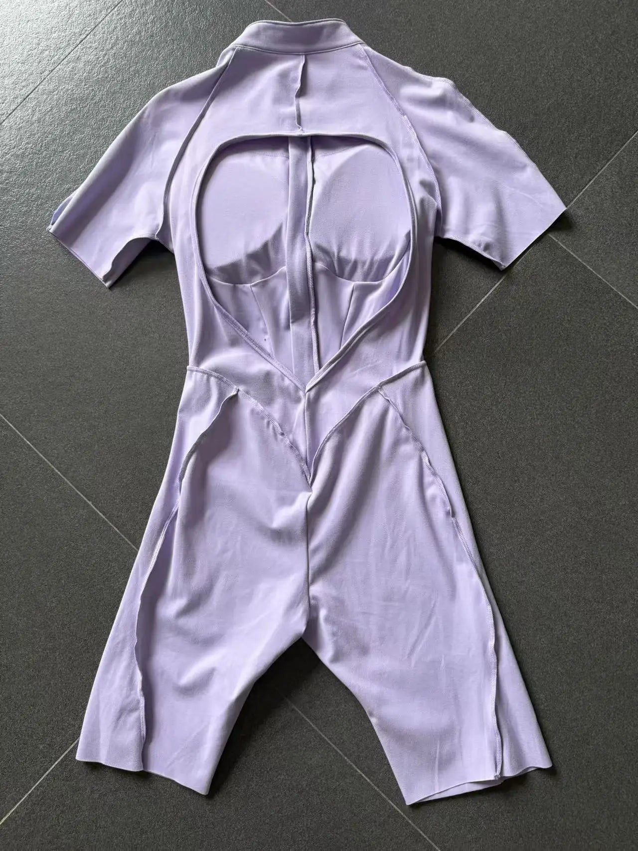 Women's Contoured Workout One Piece with Back Cutout and Multiple Sleeve Styles