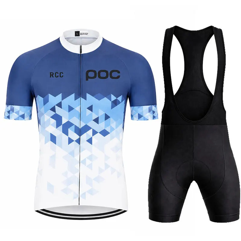 Men's Short Sleeve Cycling Jersey Set for Summer Road Bike Riding
