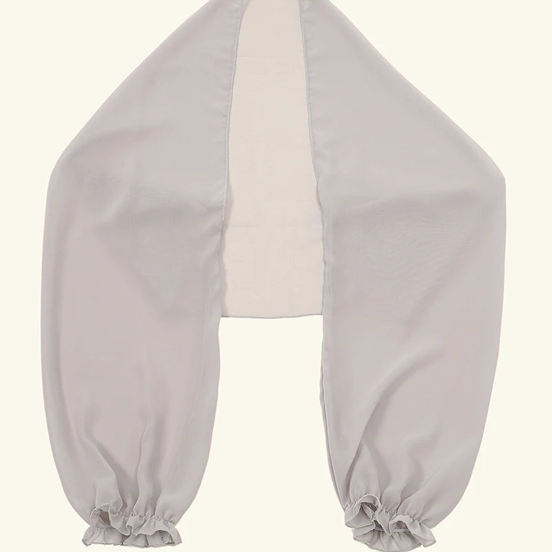 Sheer Sleeve Wrap Scarf for Layering over Outfits