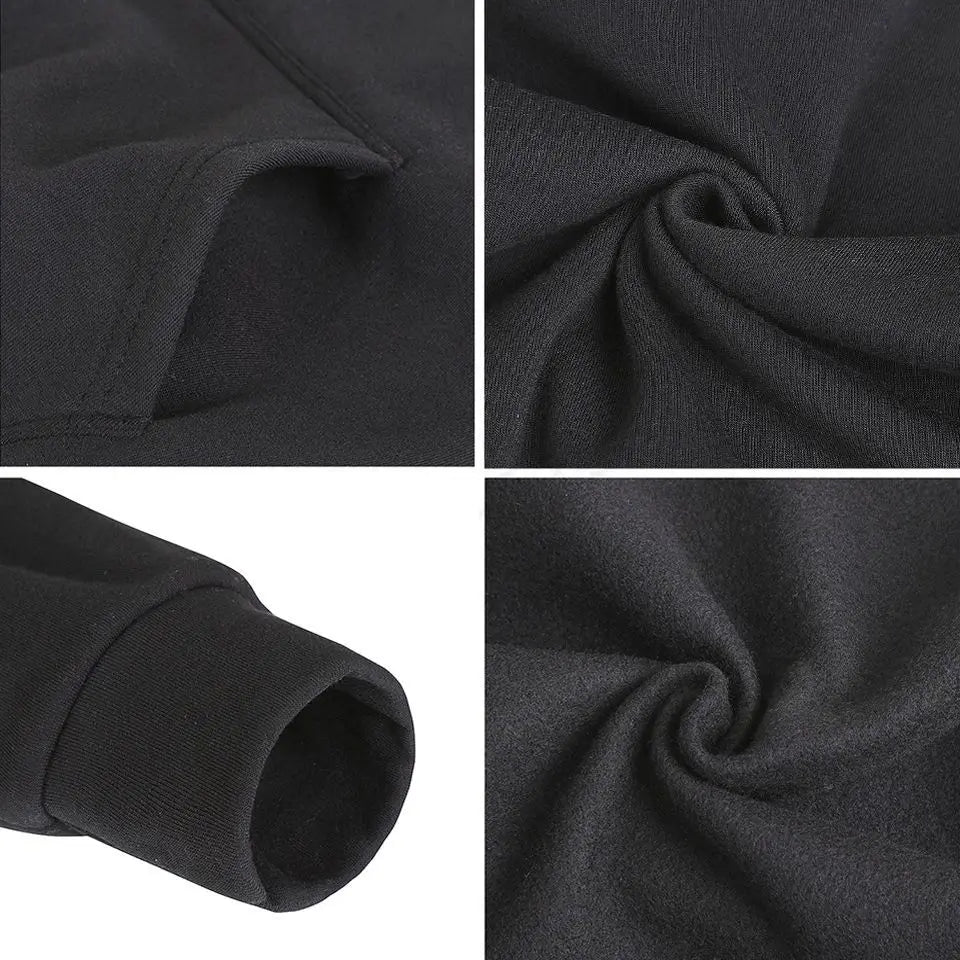 Long Sleeve Full Zip Casual Hooded Sweatshirt for Layering