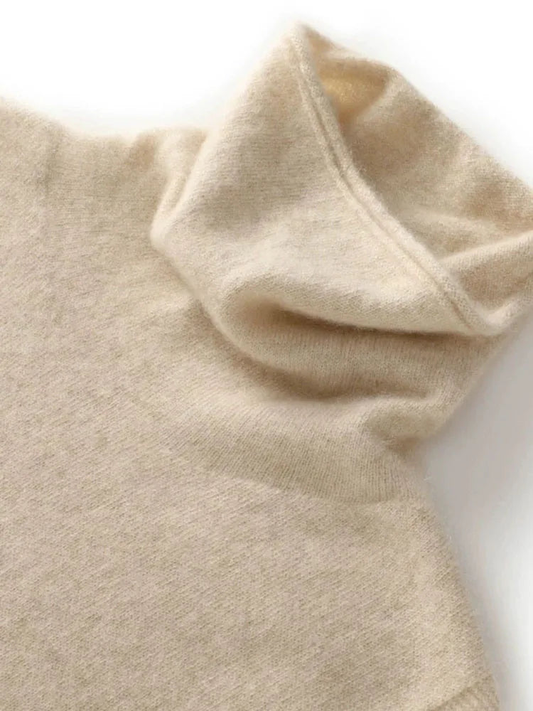 Women's Turtleneck Sleeveless Knit Vest Casual Knit Layer