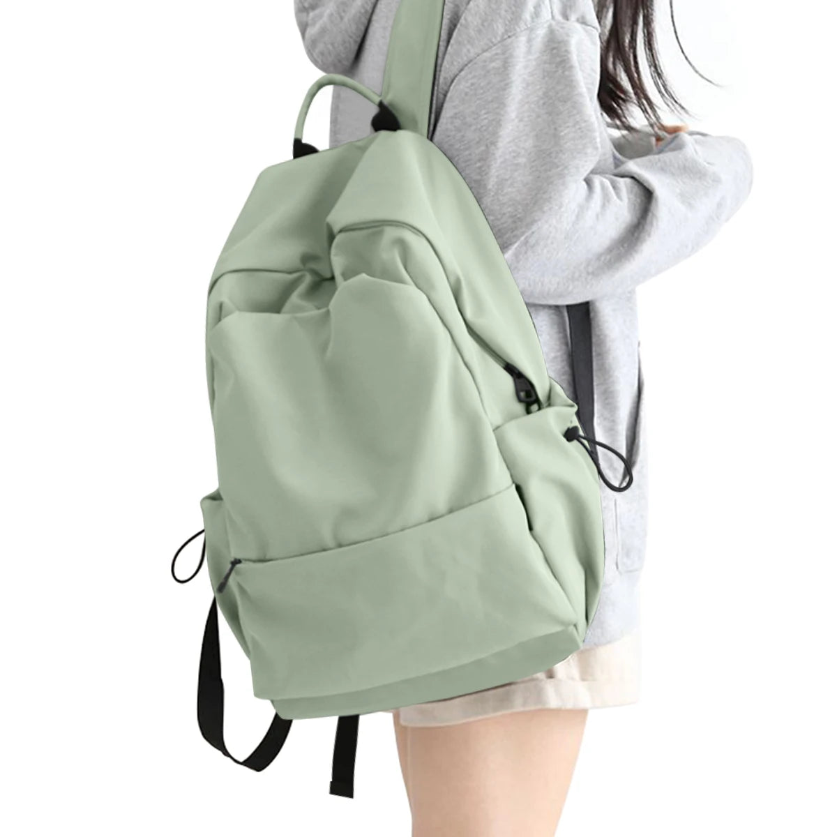 Everyday Student Backpack with Zipper Opening and Twin Shoulder Carry Straps