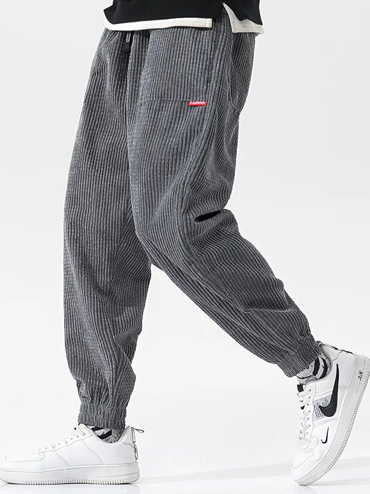 Men's Elastic Waist Loose Fit Casual Pants For Everyday Wear