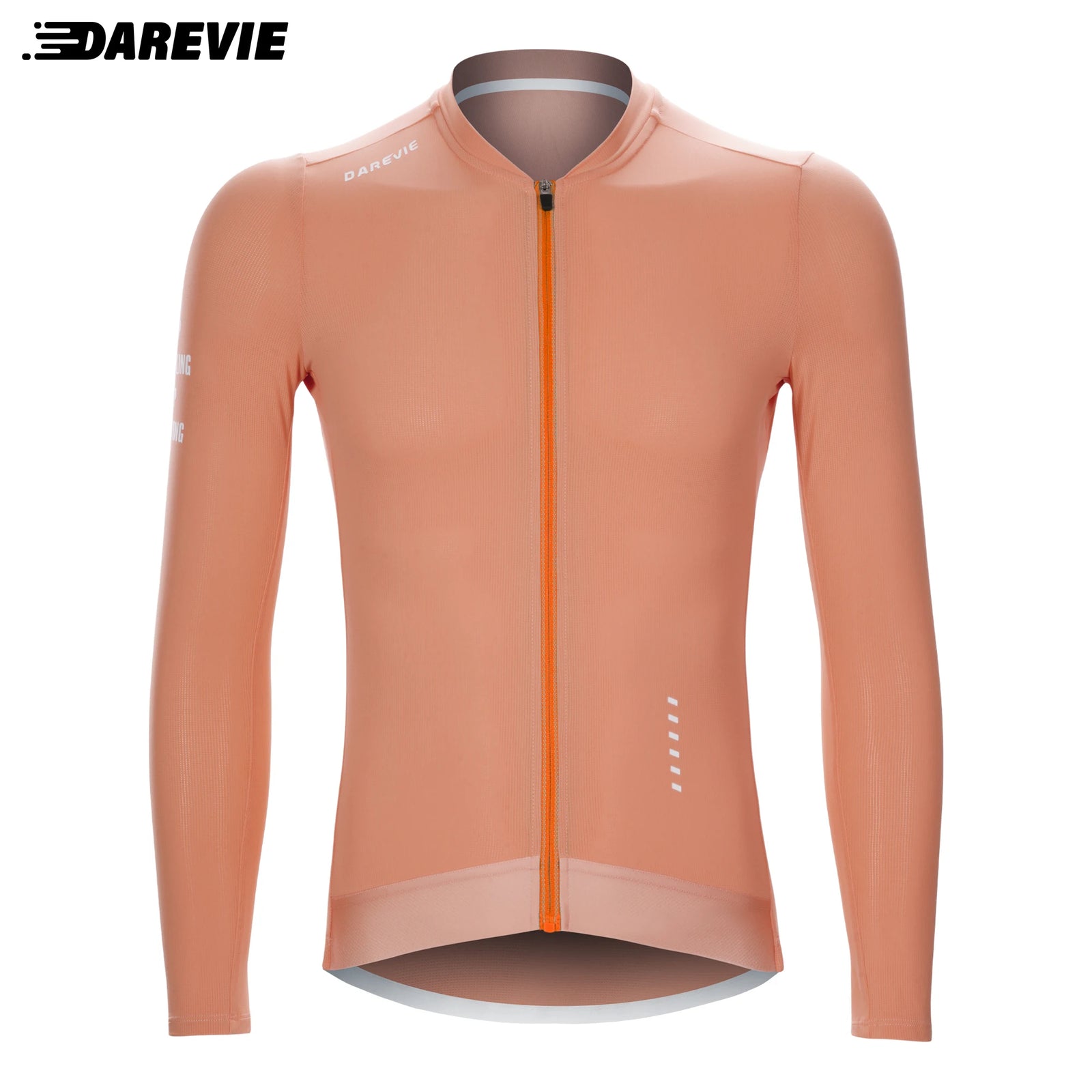 Unisex Long Sleeve Cycling Jersey with Full Zipper and Pocket Details