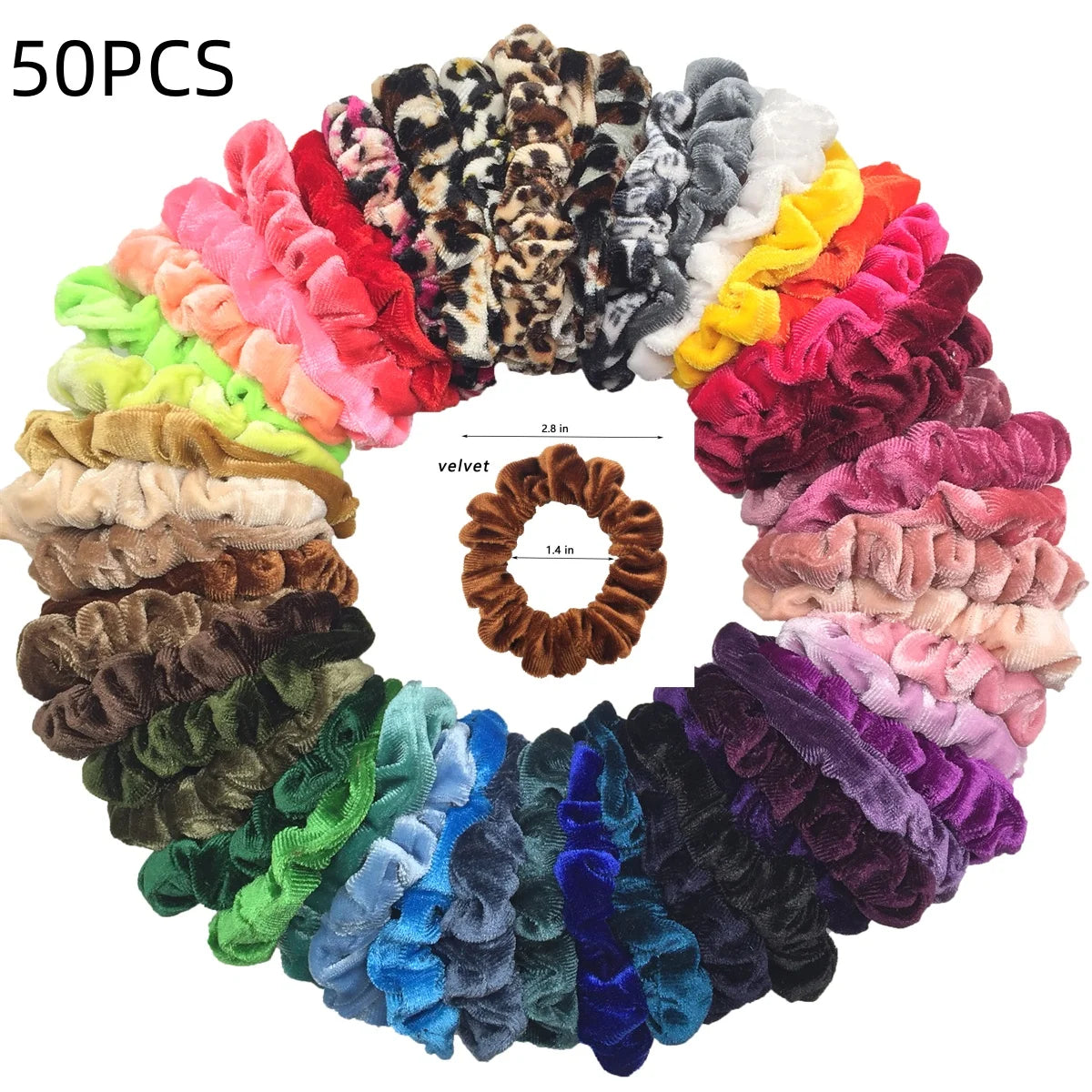 Fabric Scrunchie Elastic Hair Band for Ponytail and Bun Styling