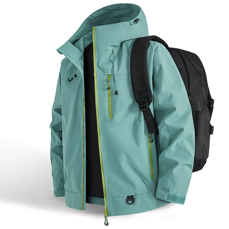 Hooded Zip-Front Outdoor Jacket
