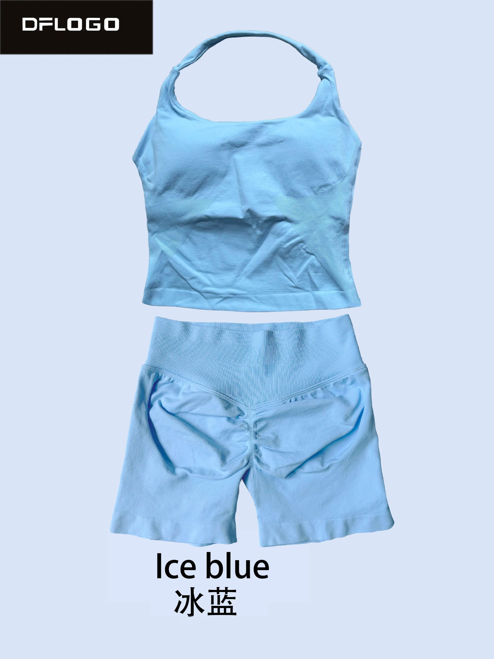 Women's Halter Tank And Shorts Yoga Set For Workout Outfits
