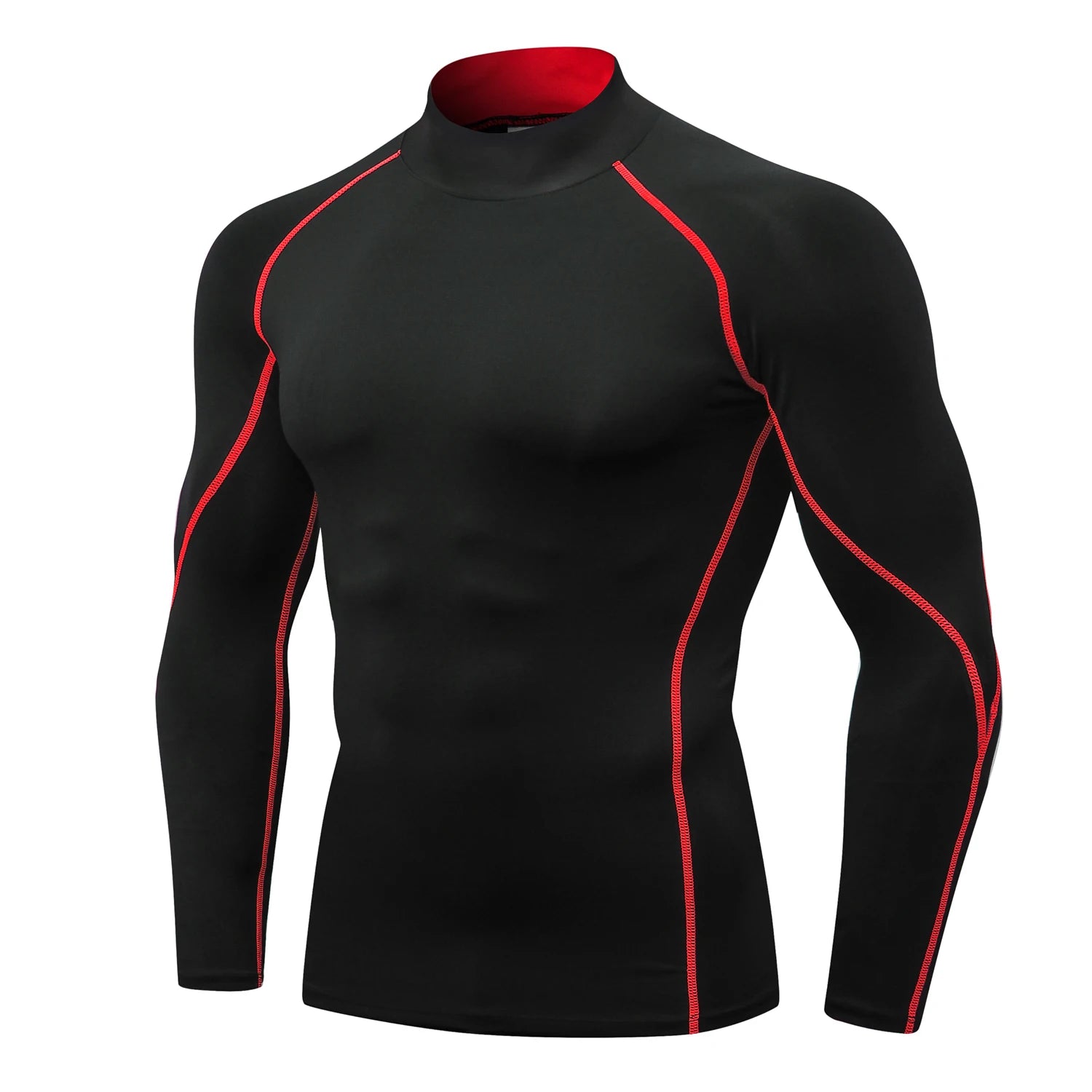 Fitted Crew Neck Long Sleeve Compression T Shirt