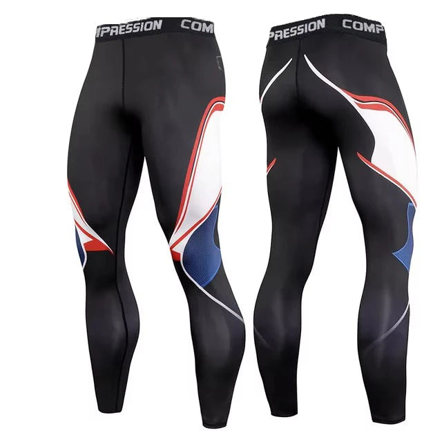 Men's Fitted Elastic Waist Training Leggings For Everyday Wear