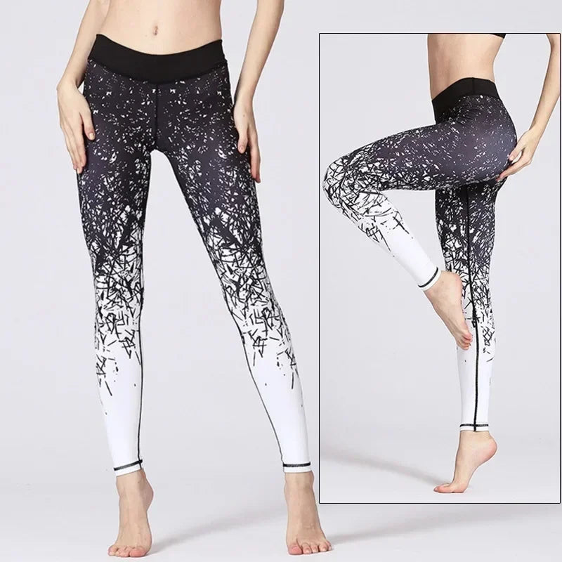 Women's Printed High-Waist Workout Leggings