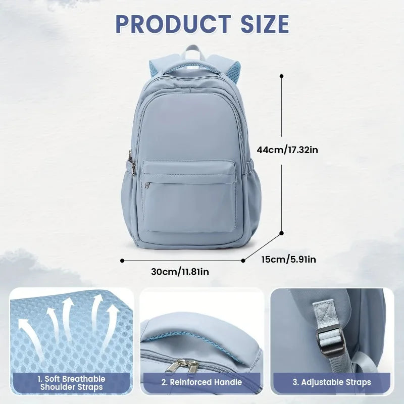 Student Backpack with Multiple Compartments and Front Pocket for Daily Carry
