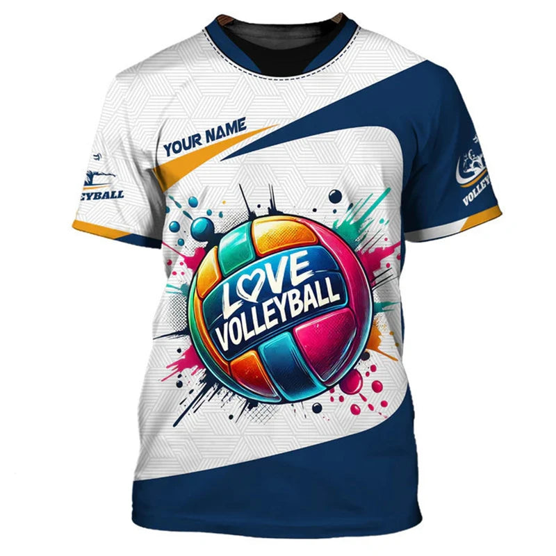 Volleyball Graphic Short Sleeve T-shirt For Sports Outfits