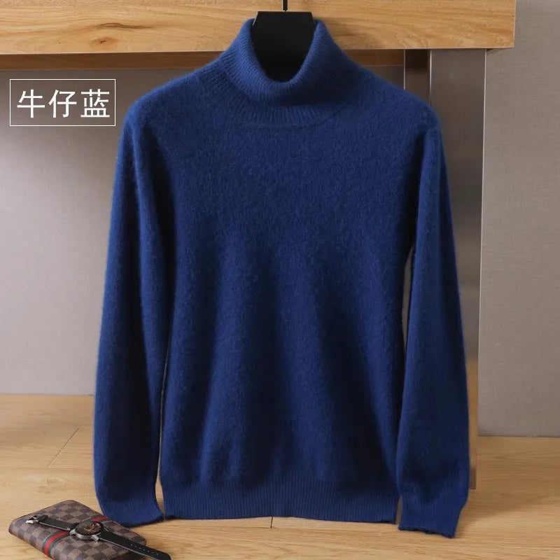 Men's Turtleneck Long Sleeve Knit Sweater
