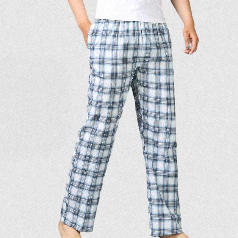 Men's Patterned Elastic Waist Straight Leg Pajama Lounge Pants