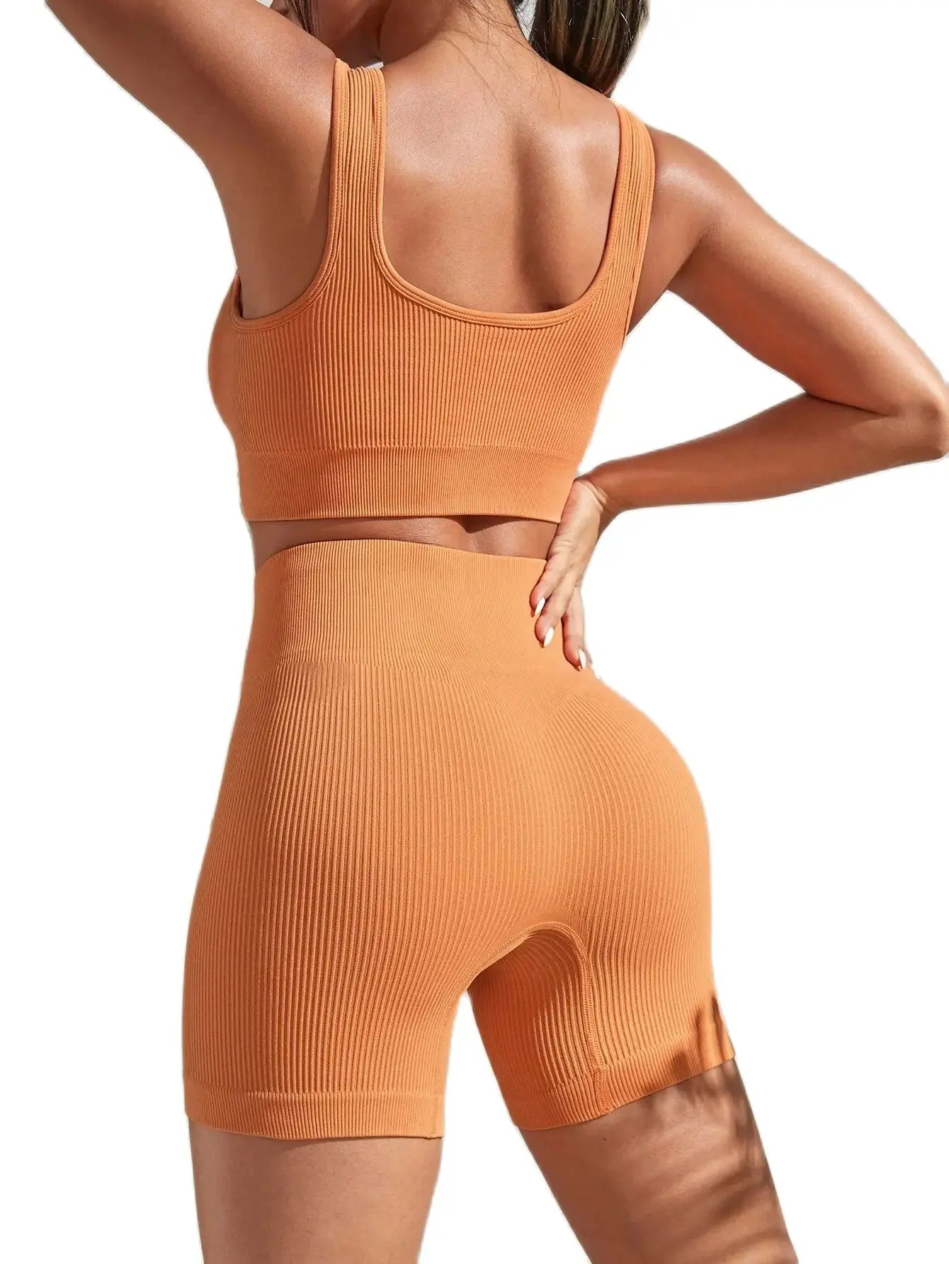 Women's Wide Strap Bra And Shorts Yoga Set
