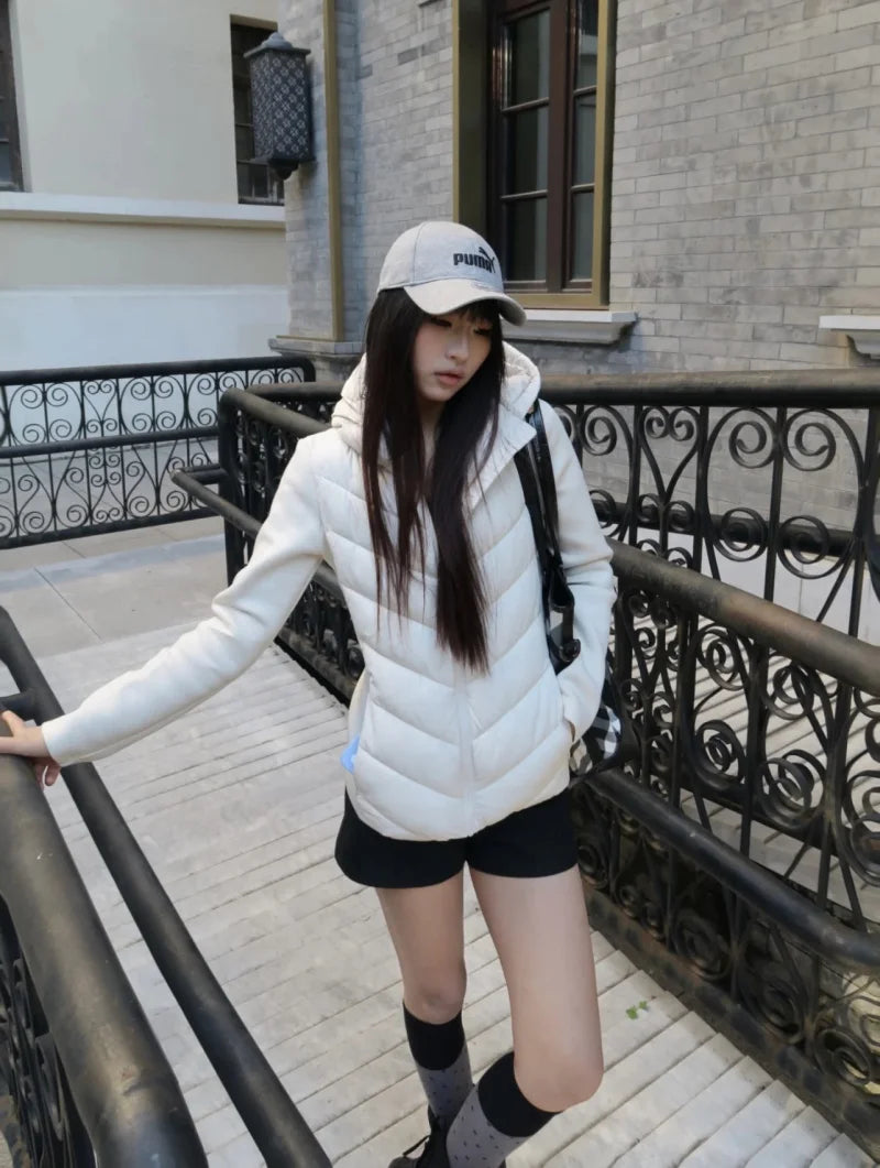 Women's Hooded High-Collar Zip-Front Jacket