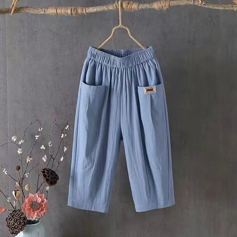 Women's Loose Cropped Harem Pants For Workout Outfits