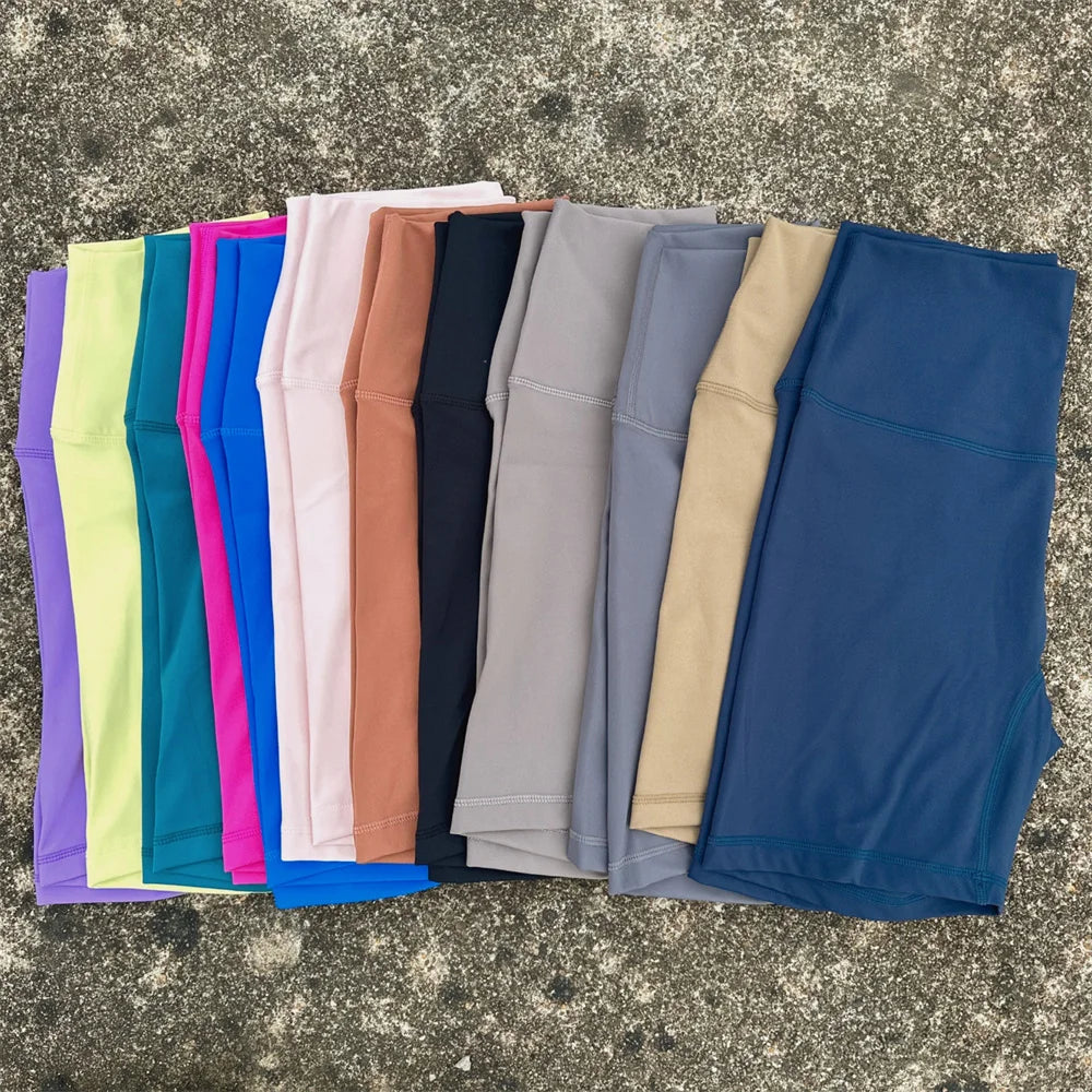 Women's High Waist Nylon Blend Shorts for Yoga and Training