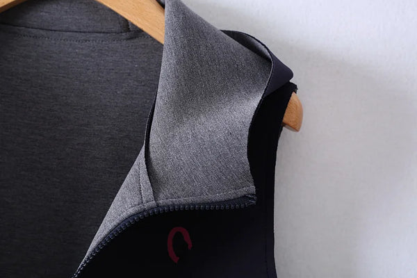 Mid Length Waistcoat Sleeveless Jackets Two Sided Wearing Contrasting Color Hooded Air Cotton Drape Vest For Women