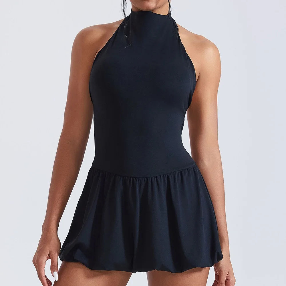 Women's High-Neck Sleeveless Tennis Dress