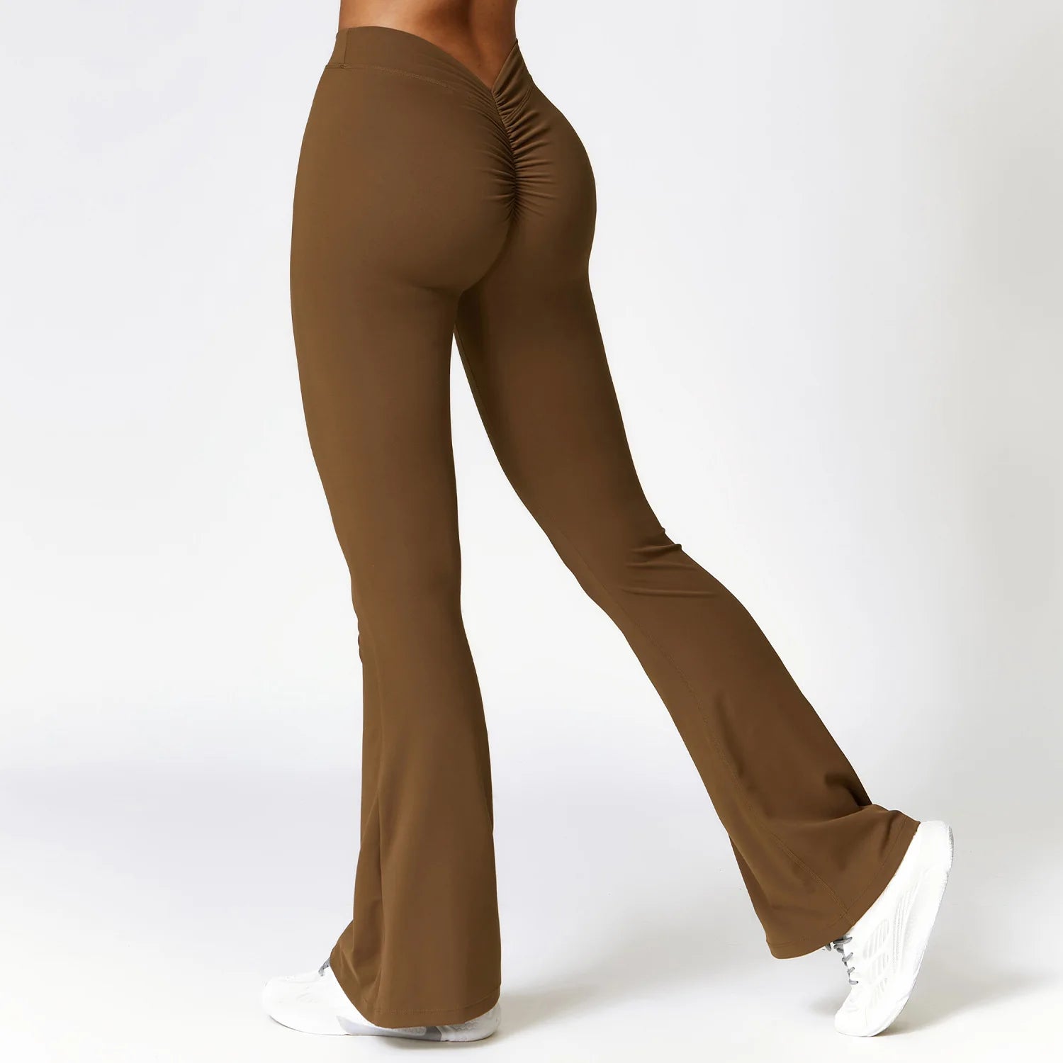 Women's V Back Flared Leggings For Workout Outfits