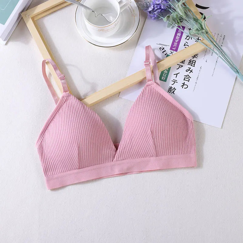 Women's Ribbed Triangle Sports Bra
