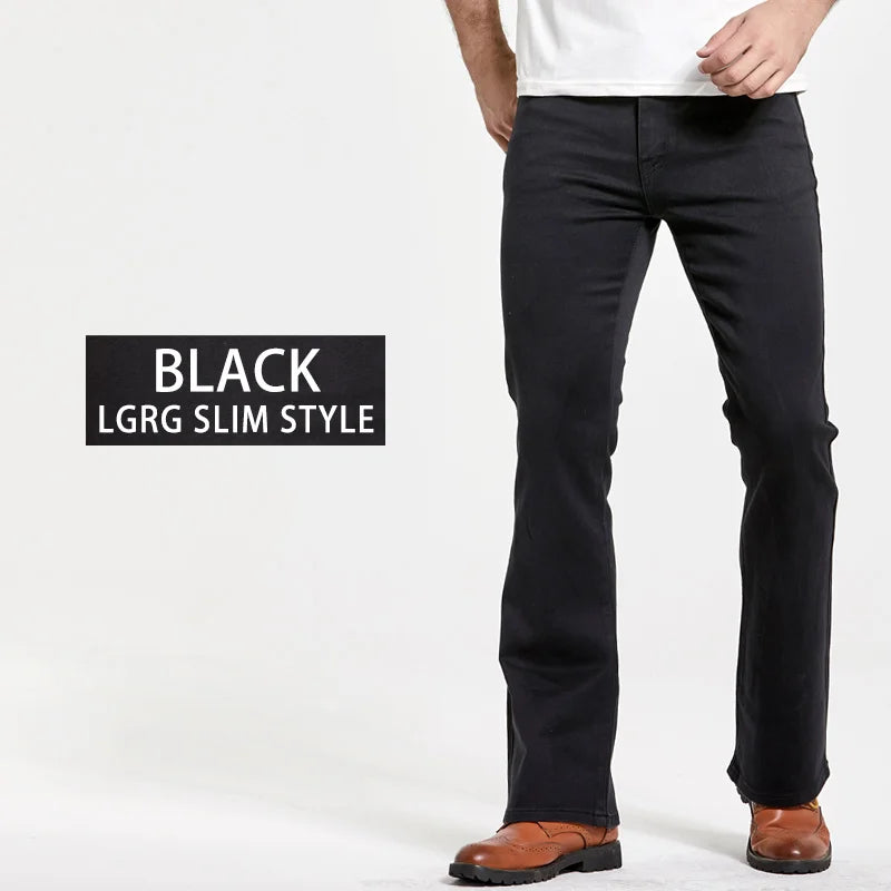 Men's Flared Denim Jeans for Casual Everyday Wear