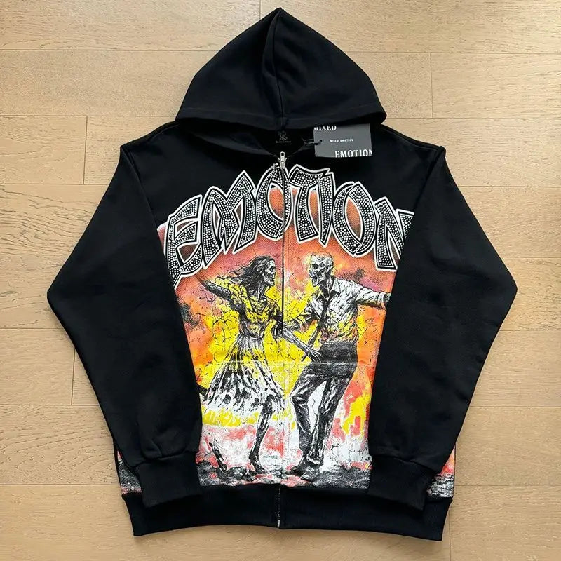 Unisex Graphic Hooded Pullover with Matching Pants Options