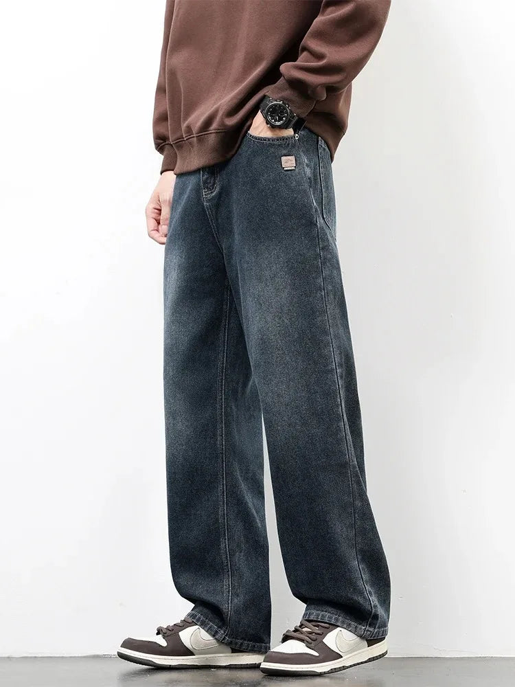 Men's Wide Leg Denim Jeans for Casual Everyday Wear