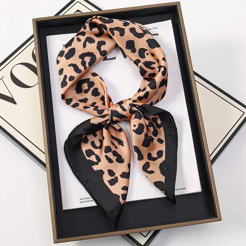 Printed Square Scarf for Hair Wrap and Neck Styling