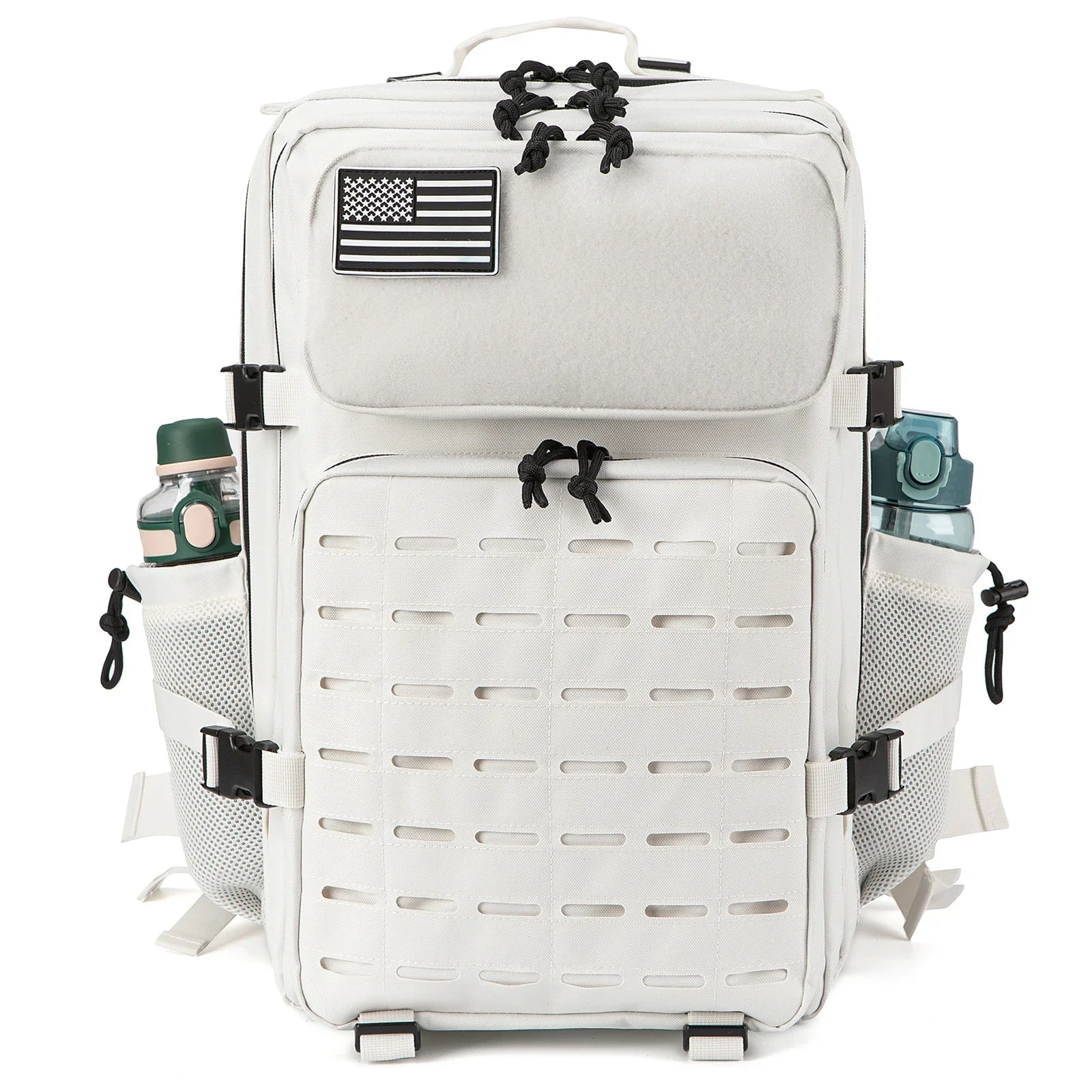 Tactical Backpack with Front Webbing and Separate Size-Labelled Colour Options