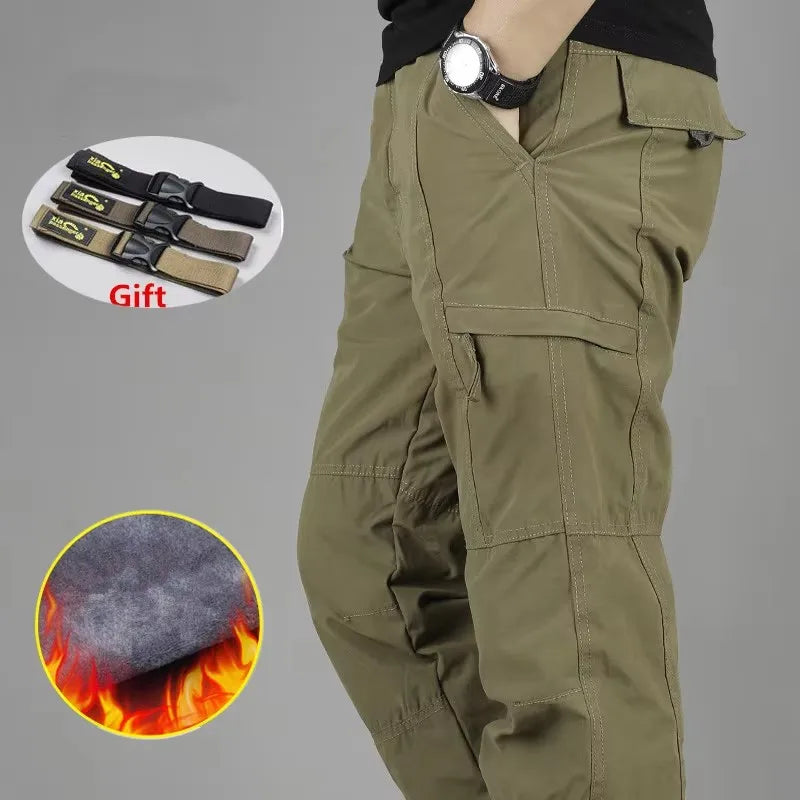 Men's Multi Pocket Zip Fly Casual Cargo Pants