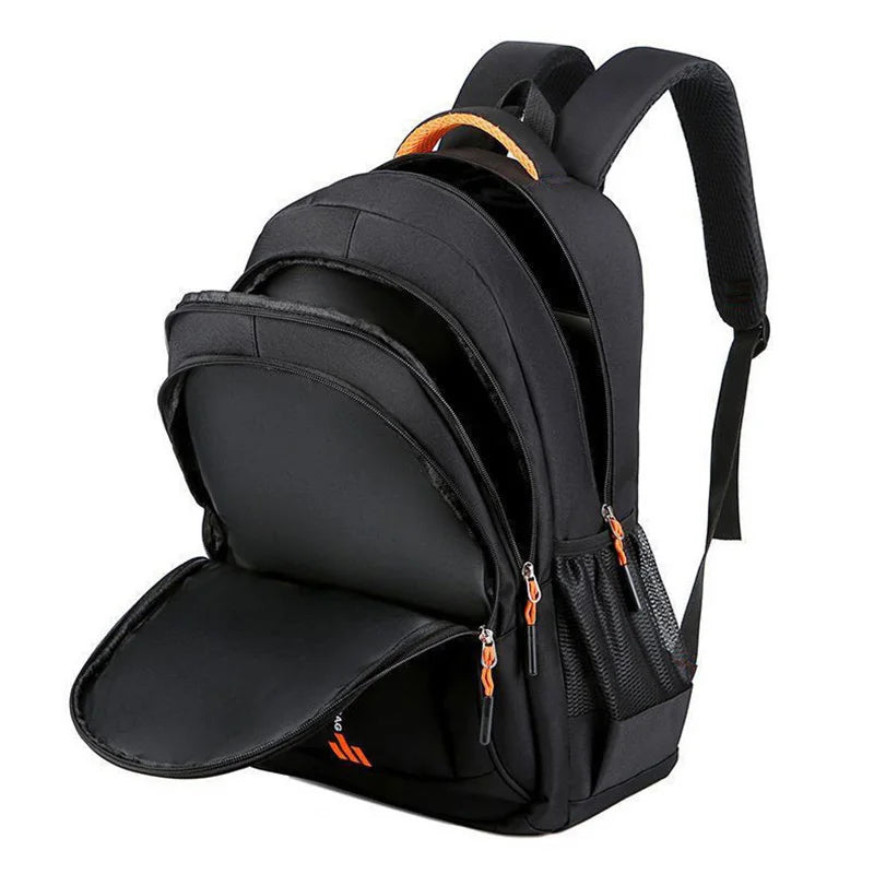 Multi Pocket Backpack with Contrasting Zippers and Carry Handle