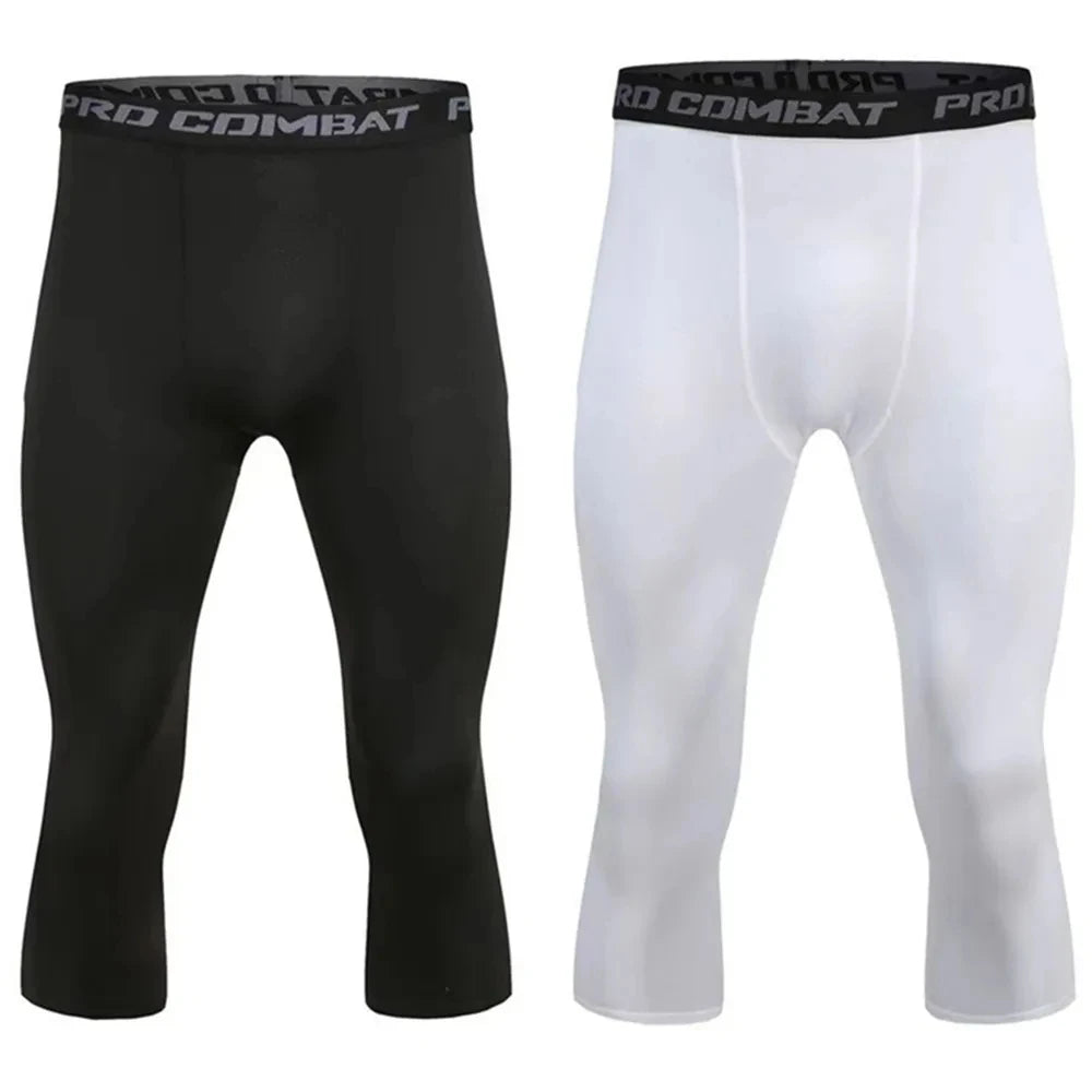 Men's Cropped Fitted Training Leggings For Everyday Wear