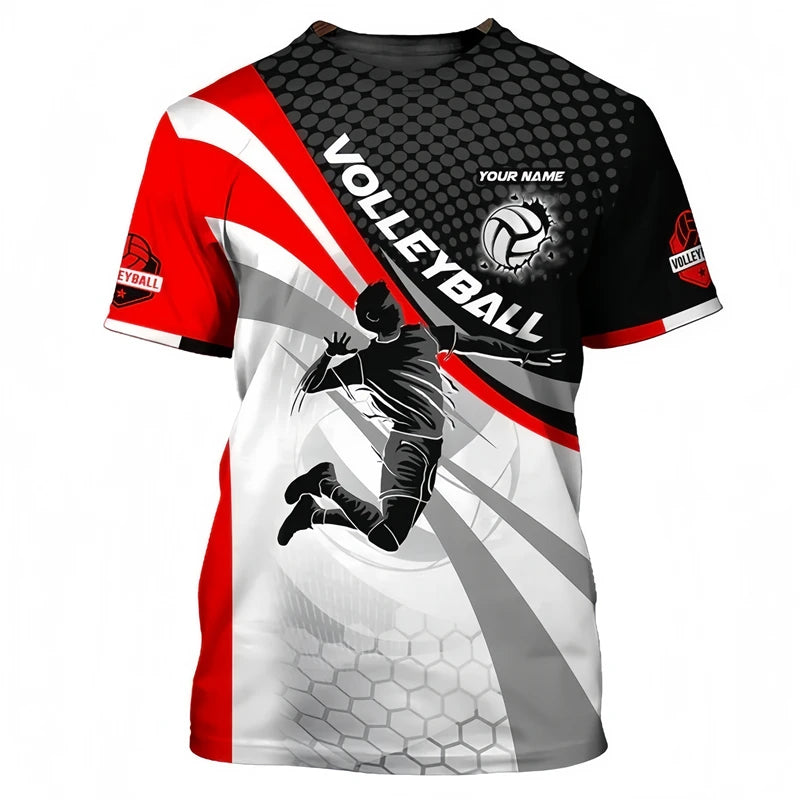 Volleyball Graphic Short Sleeve T-shirt For Sports Outfits