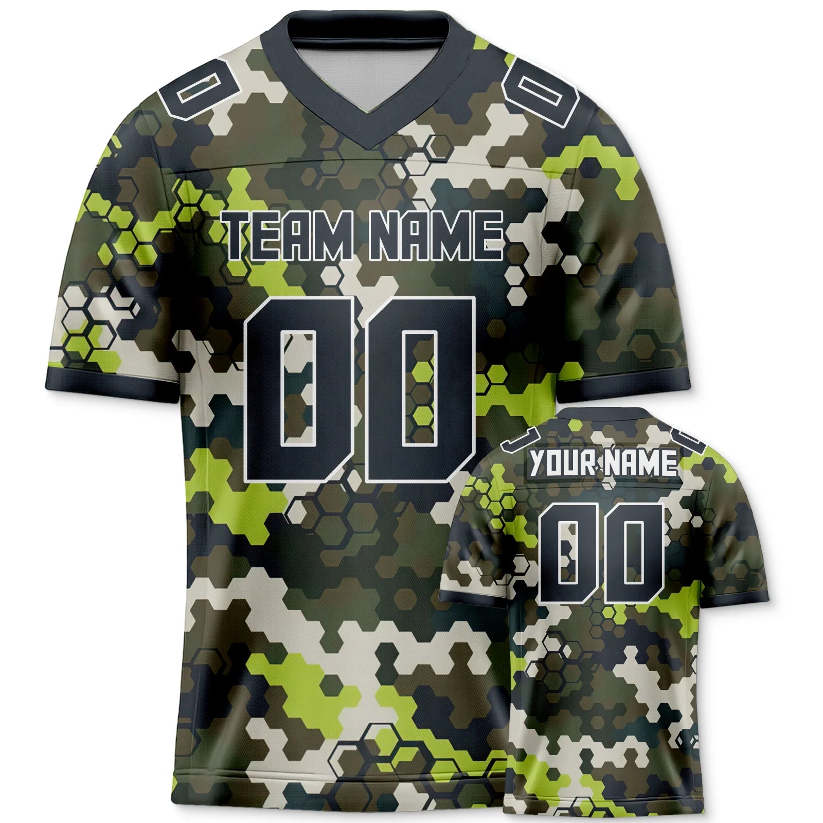 American Football Graphic Short Sleeve Sports Jersey with Number Print