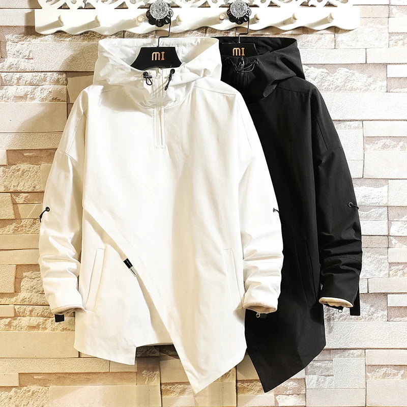 Hooded Long Sleeve Full Zip Casual Streetwear Jacket