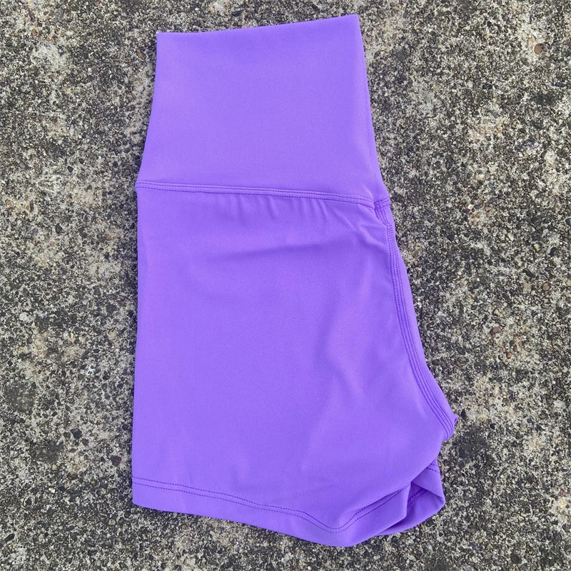 Women's High Waist Nylon Blend Biker Shorts with Colour Options