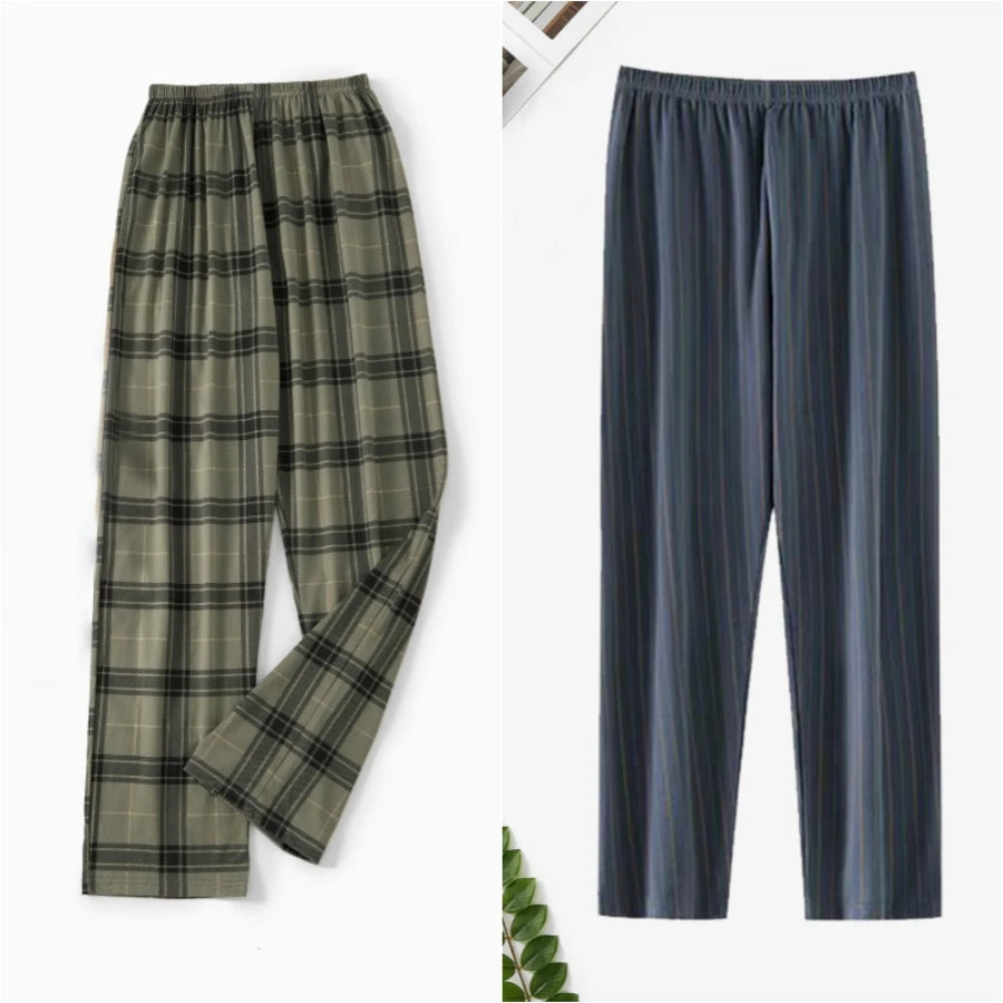 Men's Printed Elastic Waist Straight Leg Lounge Pajama Pants