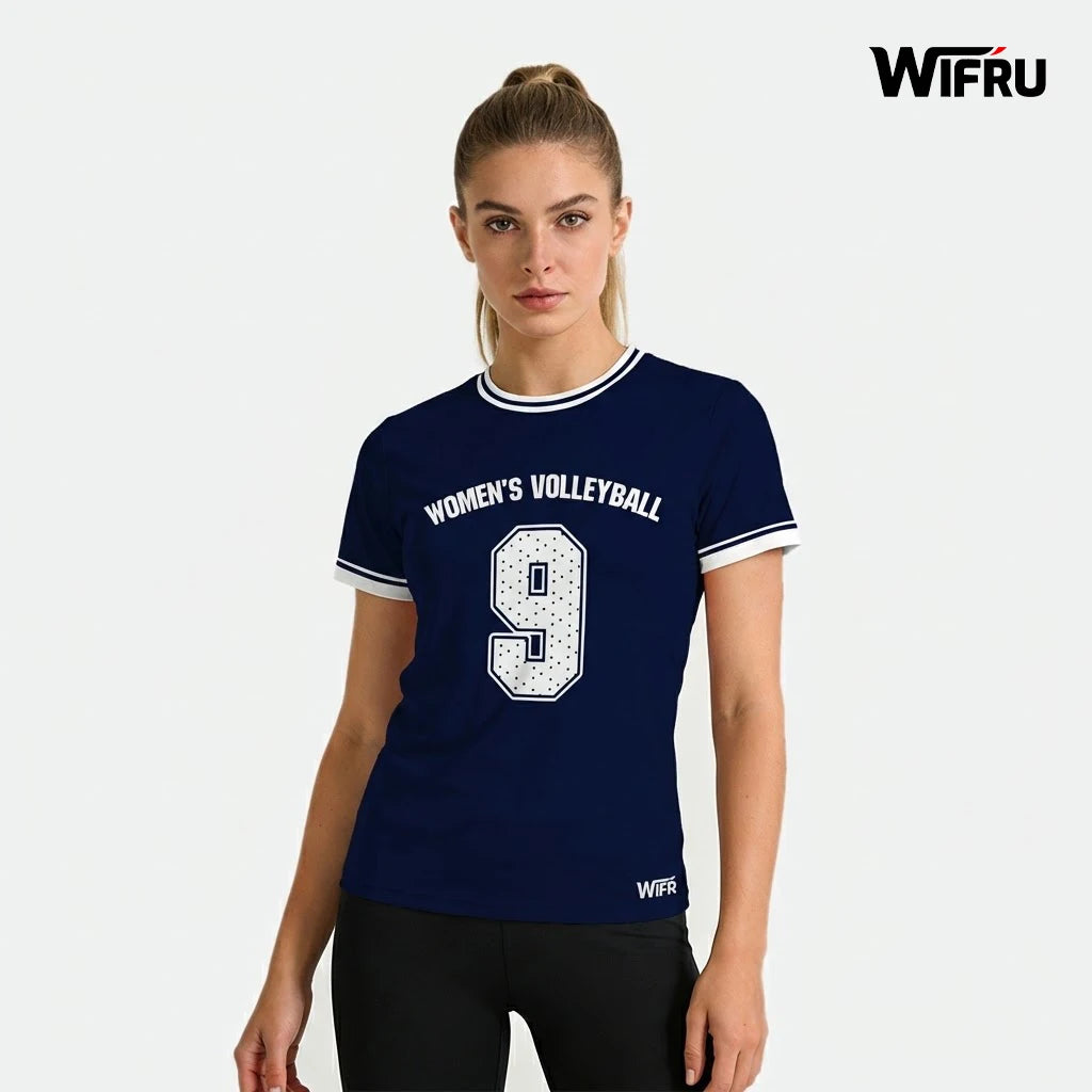 Number Nine Volleyball Short Sleeve Jersey For Sports Outfits