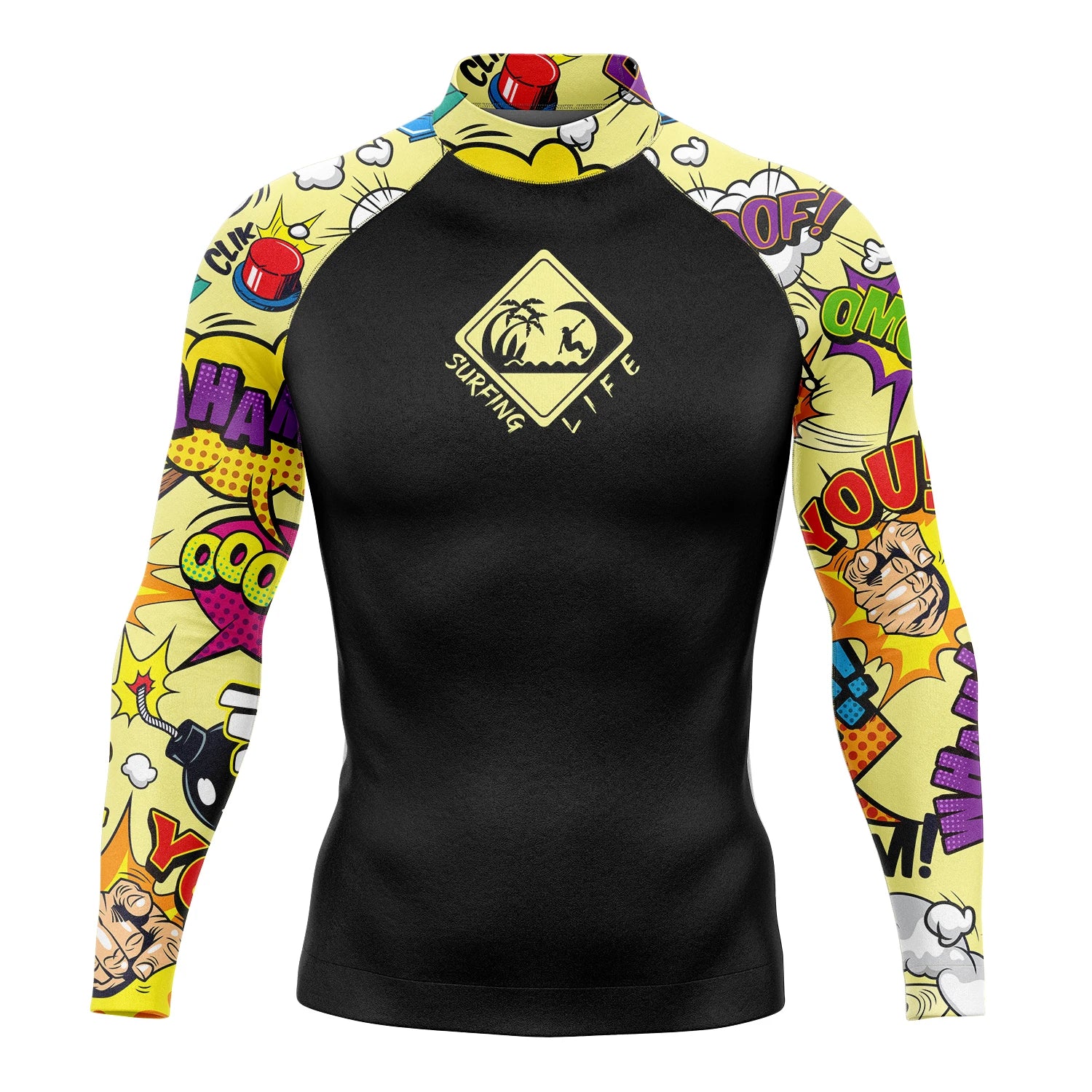 Men's Swimsuit Separates with Long Sleeve Tops and Pants Options