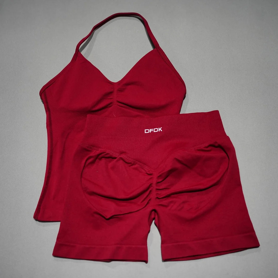 Women's Tank And Shorts Yoga Set For Workout Outfits