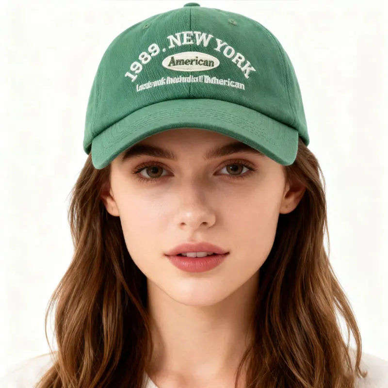 Letter Embroidered Baseball Cap with Curved Brim Styling