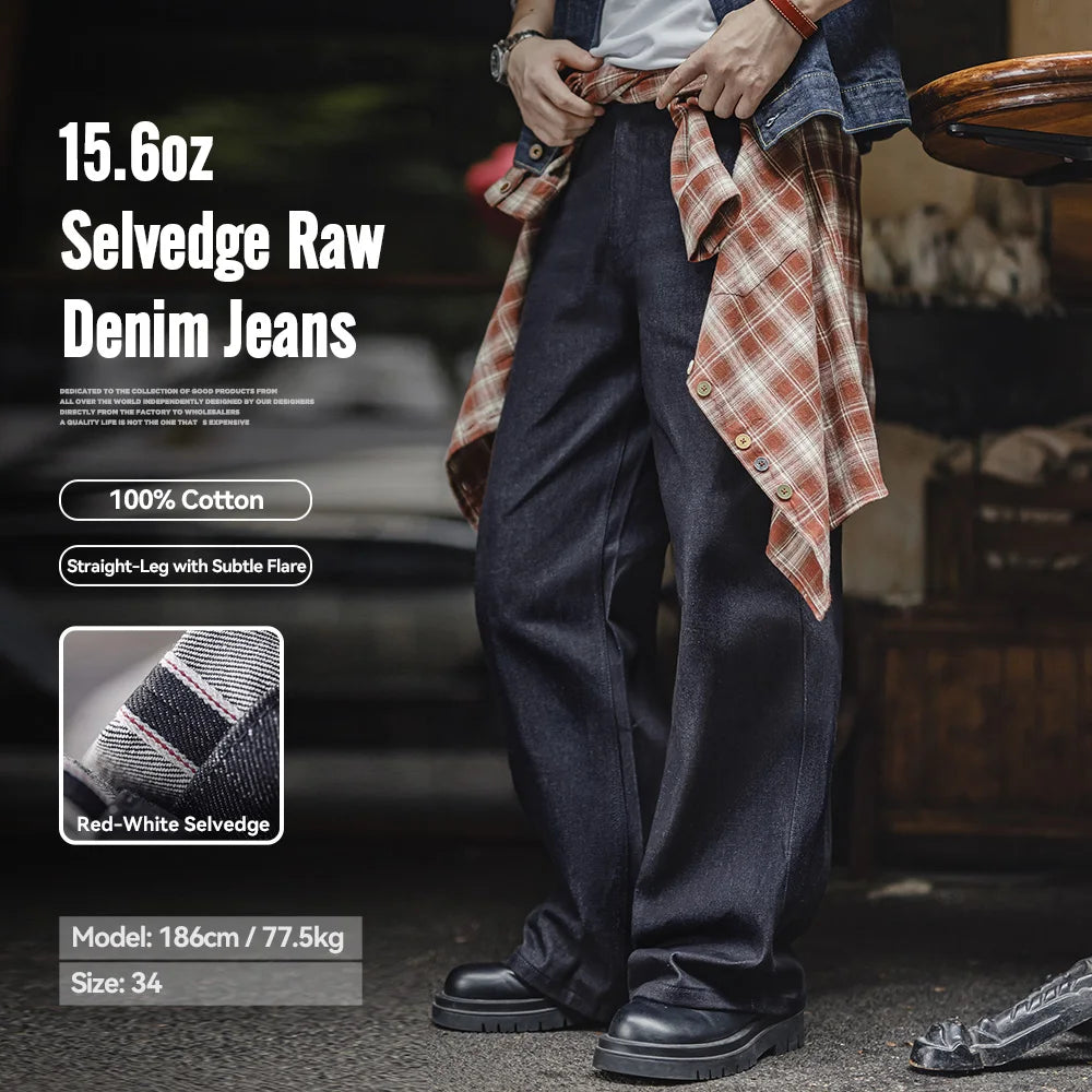 Men's Wide Leg Denim Jeans for Casual Everyday Wear