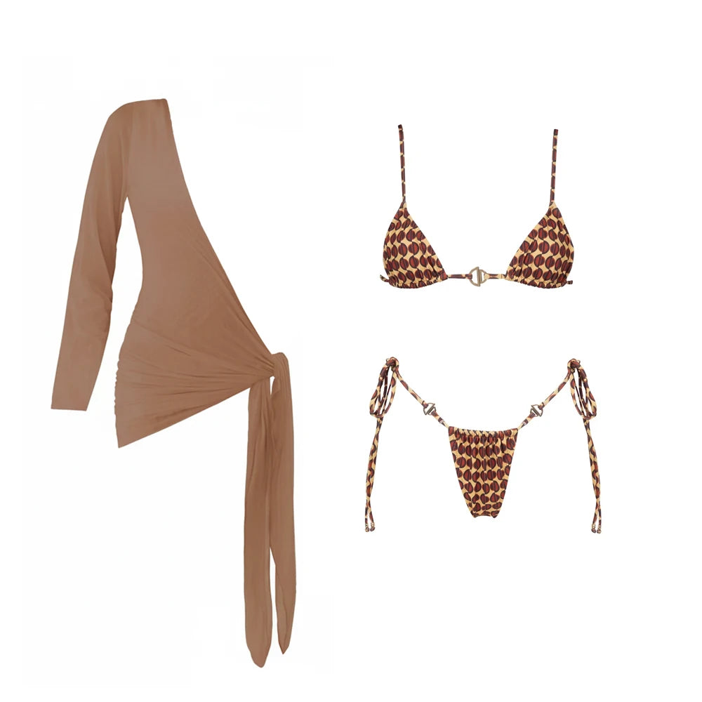 Halter Bikini with Matching Cover-Up Pants